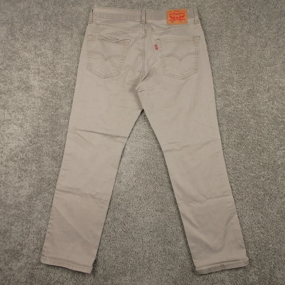 Levis Pants Mens 32x30 Beige Khaki 541 Athletic Tapered Chinos 5 Pocket Office